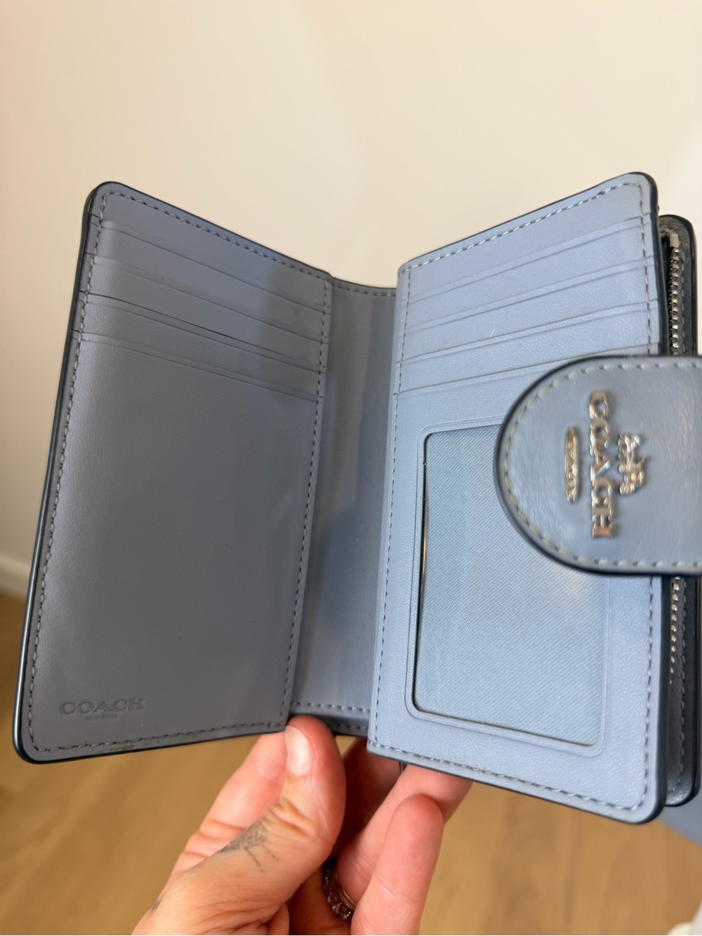 Coach Mini Camera Bag and Wallet in Twilight Blue - Picture 8 of 9